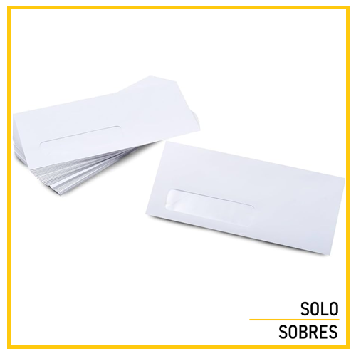 Sobre cartera comercial 10.4 x 24 cms para bancos